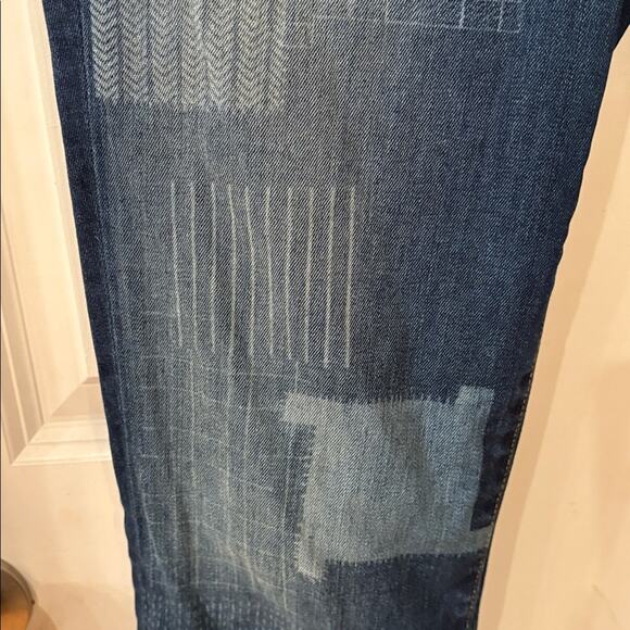 NWOT True Religion Cora Straight Leg Patched Jeans Size 29 - Picture 3 of 15